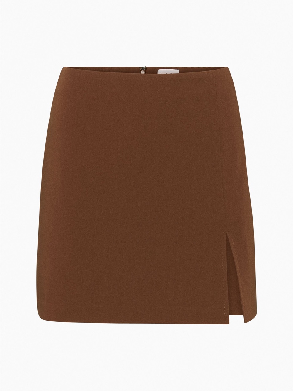Aritzia Women's Split-Hem Mini Skirt in Rust